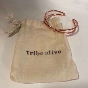 Tribe alive rose gold criss cross cuff
